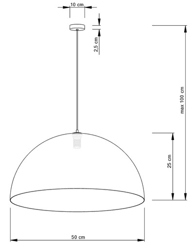 Jelölje be Függőlámpa Sigma Sfera 50 60W E27 foltos szürke/arany 30141