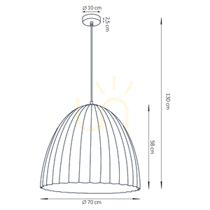 Függőlámpa Sigma Telma 70 cm fekete-arany E27 32027 small 3