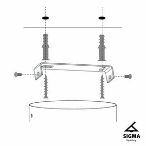 Függőlámpa Sigma VARIO S fekete/arany E27 28 cm 40550 small 2