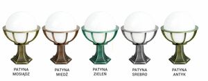 Kültéri állólámpa SU-MA BALL fekete patina 43 cm E27 K 4011/1/KPO 250 small 4