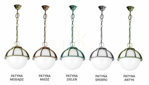 Kültéri függőlámpa SU-MA Kule fekete patina 30 cm K 1018/1/KPO 250 small 5
