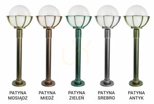 Kültéri állólámpa SU-MA K 5002/2/KPO 250 fekete patina gömb 90 cm small 7