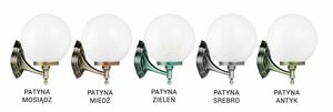 Kültéri fali lámpa SU-MA K 3012/1/K 250 fekete patina klasszikus 60W small 4