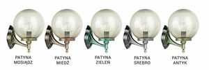 Kültéri fali lámpa SU-MA K 3012/1/K 250 fekete patina klasszikus 60W small 5