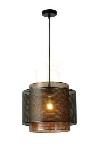 Jelölje be Függőlámpa Lucide ORRIN fekete fém vintage 34 cm 02404/01/30