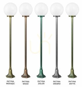 Kültéri állólámpa SU-MA fekete-patina gömb 153 cm K 5002/1/KP 250 small 3