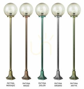 Kültéri állólámpa SU-MA fekete-patina gömb 153 cm K 5002/1/KP 250 small 4