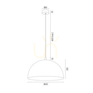 Függőlámpa ARGON BONITA zöld arany E27 400 mm 8243 small 3