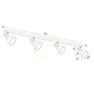 Plafond ARGON Lenora 4xE14 arany-fekete 1801 small 5