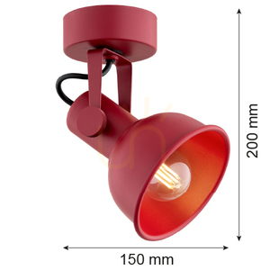 Fali lámpa ARGON LENORA piros E14 1x7W 8298 small 2