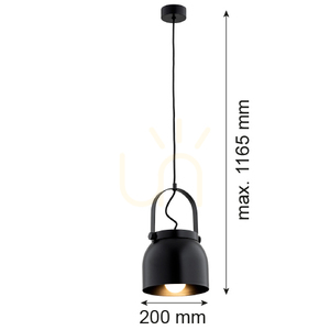 Függőlámpa ARGON LOGAN fekete E27 1x1W SKU 8281 small 3