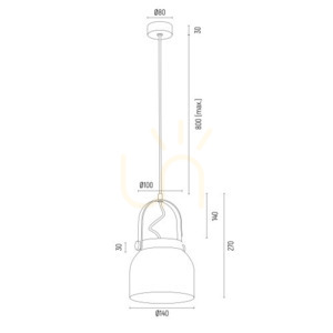 Függőlámpa ARGON Logan fekete 1 tányér 140 mm E27 8291 small 4