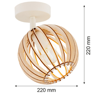 Fali lámpa ARGON PARULA bézs fa E14 7W 8275 small 2