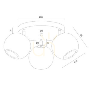Plafond ARGON Parula 3xE14 fa bézs 6263 small 3