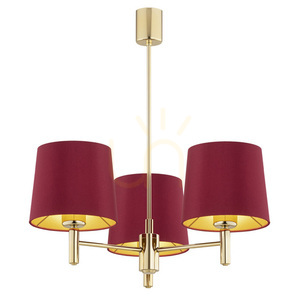ARGON PONTE PLUS csillár, 3 lámpás, sötét sárgaréz, piros, E27, 6266 small 0
