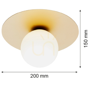 Plafond ARGON SPELLA opál matt arany E14 8262 small 4