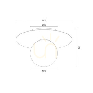 Plafond ARGON SPELLA opál matt arany E14 8262 small 5