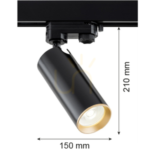 ARGON fekete GU10 pálya lámpa 1x5W állítható 8337 small 2