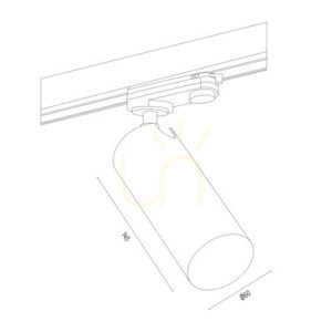 ARGON fekete GU10 pálya lámpa 1x5W állítható 8337 small 3