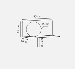 Fali lámpa polccal Lilibeth fekete Nordlux small 4