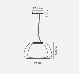 Nordlux Jelly függőlámpa 39 cm – átlátszó és fehér opálüveg small 4