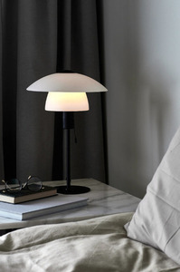 Nordlux Verona fekete, opálüveg asztali lámpa E27 small 1