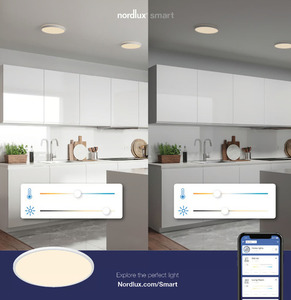 Nordlux Oja 60 Smart mennyezeti panel LED 30 W 3500 lm 2700-6500 K Bluetooth fehér Ø60 cm small 1