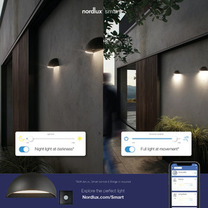 Nordlux Arcus Smart szürke kültéri fali lámpa small 6