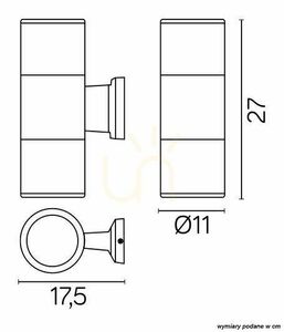Kültéri fali lámpa SU-MA Adela fekete üveg alumínium E27 2x60W 7001 BL small 5