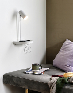 Fehér Nordlux CODY 2112001001 GU10 15 W fali lámpa polccal és USB-vel small 3