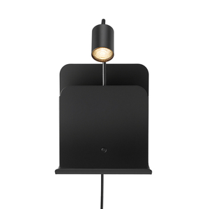 Nordlux Roomi fekete GU10 8 W-os fali lámpa polccal és USB-porttal 2112551003 small 1