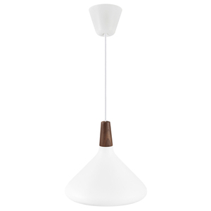 Nordlux DFTP Nori 27 függesztett lámpa, fehér, ø27 cm, E27, dió fa small 1