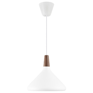 Nordlux DFTP Nori 27 függesztett lámpa, fehér, ø27 cm, E27, dió fa small 2