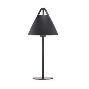 STRAP asztali lámpa, fekete, fém és bőr, E27, 55 cm small 1