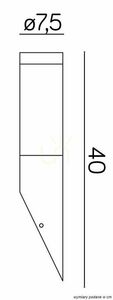 Kültéri fali lámpa SU-MA ST 021 rozsdamentes acél ezüst 40 cm small 1