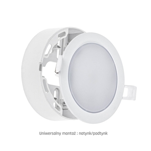 Algine Eco 2w1 felszíni beépíthető lámpa 6 Ww 230 V 110st Ip20 Ik06 115x35mm fehér kerek 2 Algine Eco 2w1 felszíni beépíthető lámpa 6 Ww 230 V 110st Ip20 Ik06 115x35mm fehér kerek small 2