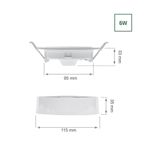 Algine Eco 2w1 felszíni beépíthető lámpa 6 Ww 230 V 110st Ip20 Ik06 115x35mm fehér kerek 4 Algine Eco 2w1 felszíni beépíthető lámpa 6 Ww 230 V 110st Ip20 Ik06 115x35mm fehér kerek small 4