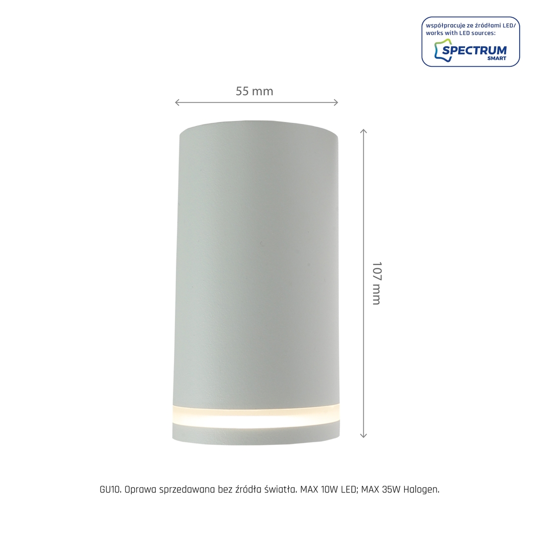 Jelölje be Chloe Mini gyűrű felszíni szerelésű Gu10 230 V Ip20 Fi55 * 107mm fehér Immobile Chloe Mini gyűrű felszíni szerelésű Gu10 230 V Ip20 Fi55 * 107mm fehér Immobile