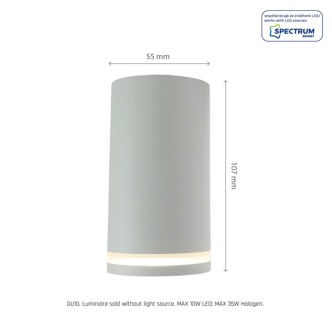Kijelző Chloe Mini gyűrű felszíni szerelésű Gu10 230 V Ip20 Fi55 * 107mm fehér Immobile Chloe Mini gyűrű felszíni szerelésű Gu10 230 V Ip20 Fi55 * 107mm fehér Immobile