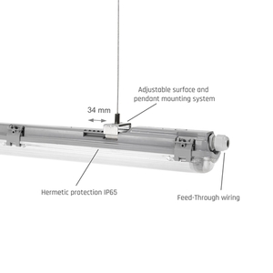 Limea Led cső Slim Hermetikus G13 1x60 250 V Ip65 710x65x63 Mm szürke small 11