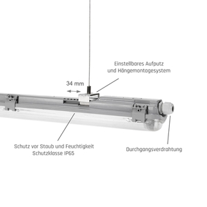 Limea Led cső Slim Hermetikus G13 1x60 250 V Ip65 710x65x63 Mm szürke small 15