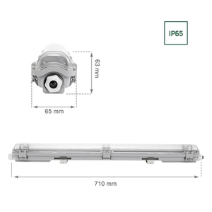 Limea Led cső Slim Hermetikus G13 1x60 250 V Ip65 710x65x63 Mm szürke small 5