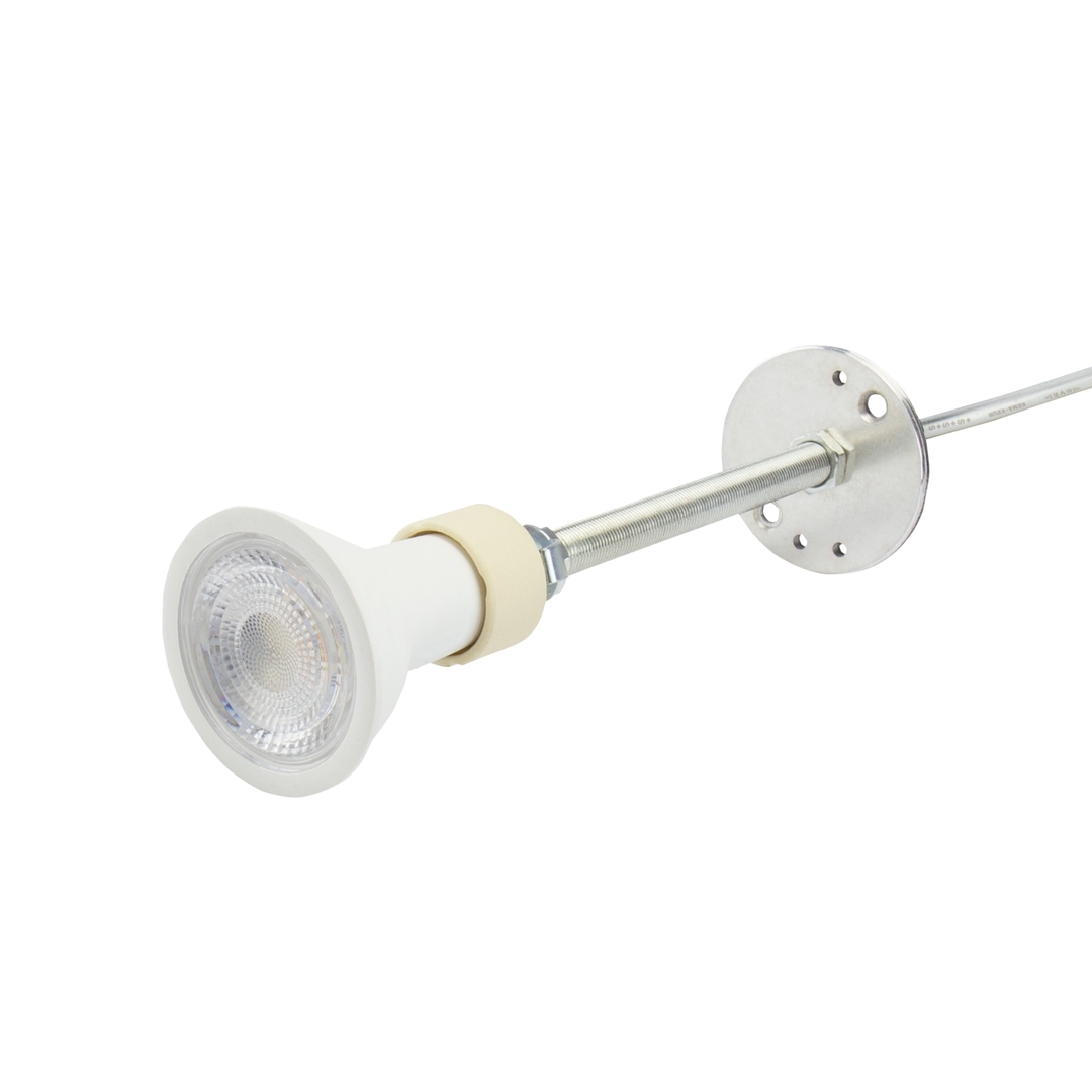 Kilátás Madara Mini Ii Gu10 túlnyúló bázis 230 V Ip20 Fi55*200 Mm fehér kábel 1m Madara Mini Ii Gu10 túlnyúló bázis 230 V Ip20 Fi55*200 Mm fehér kábel 1m