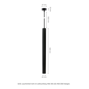 CHLOE Slim MR11 függesztéklámpa IP20 40x500+1m kábel fekete Állítható fényszögű small 11