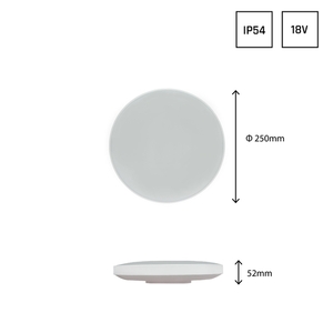 Nymphea fekete-fehér gyűrűk 18 Ww 230 V 115st Ip54 Fi250x52 Fehér/fekete kerek érzékelő small 8