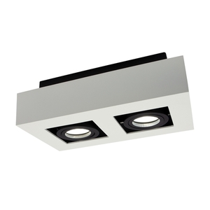Mirora Gu10 X2 felszíni szerelt Gu10 250 V Ip20 255 X145 X85 Mm Fehér Fekete téglalap alakú mozgatható small 1
