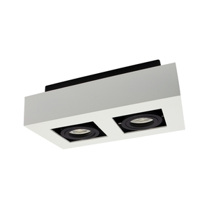 Mirora Gu10 X2 felszíni szerelt Gu10 250 V Ip20 255 X145 X85 Mm Fehér Fekete téglalap alakú mozgatható small 0