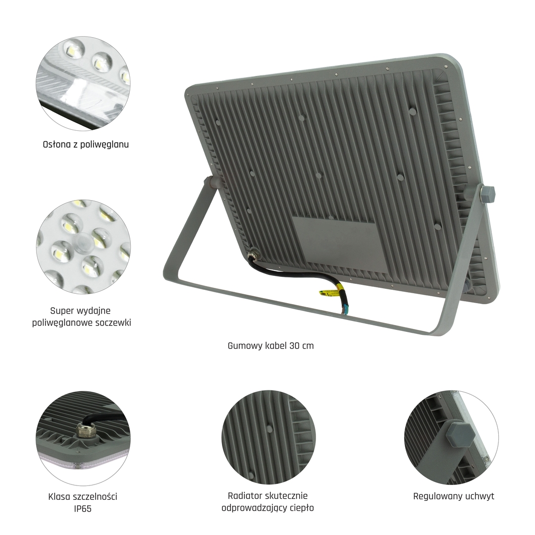Jelölje be Noctis Max reflektor 150 W Cw 230 V 85st Ip65 360x262x30 Mm szürke 5 év garancia Noctis Max reflektor 150 W Cw 230 V 85st Ip65 360x262x30 Mm szürke 5 év garancia