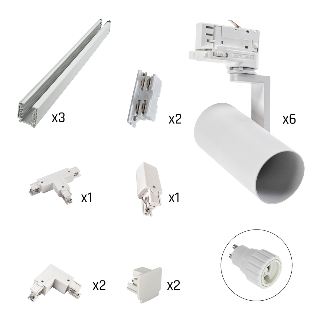 Jelölje be Madara Mini 6 X Spots + Rail 3 fázisú fehér szett. Madara Mini 6 X Spots + Rail 3 fázisú fehér szett.