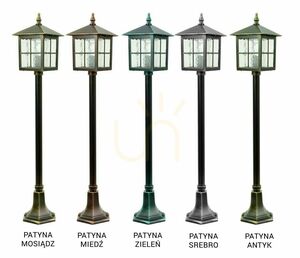 Kültéri állólámpa SU-MA Velence K 5002/2/KW fekete patina 106 cm small 6